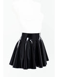 Latex Fit And Flare Skirt