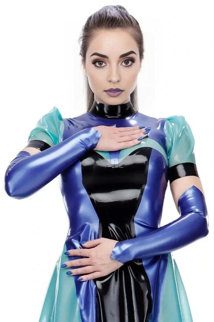 Latex Gauntlets – Sky Blue