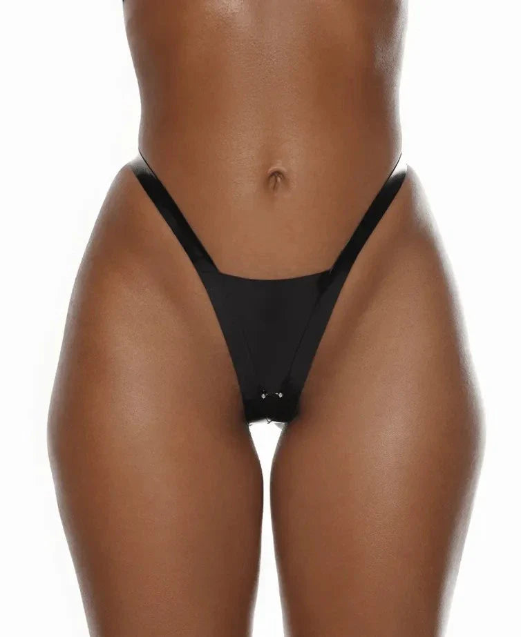 Latex Thong – Black