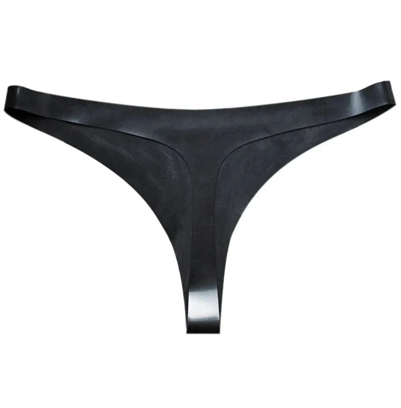 Latex Bikini Briefs – Transparent with Black Trim