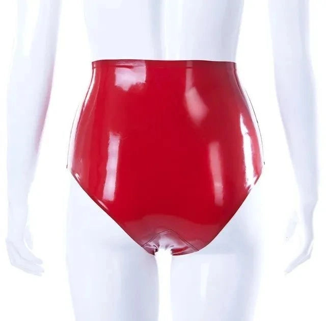 Latex High-Waisted Panty – Red