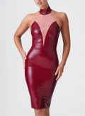 Latex Dahlia Dress – Floral-Inspired High-Gloss Latex Dress for Women
